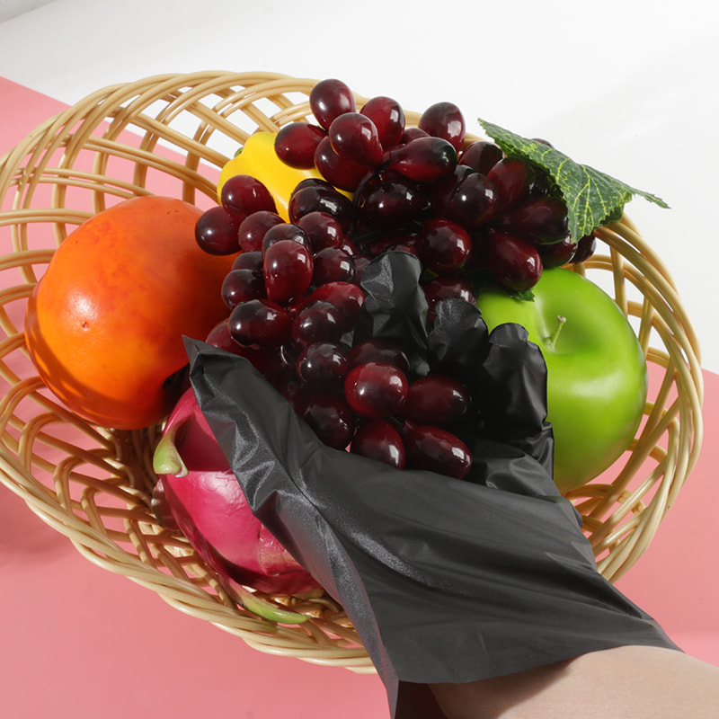 ทนต่ออุณหภูมิได้ดี ถุงมือ TPE สีดำ (ลายจุด) ทนต่ออุณหภูมิได้ดี ถุงมือ TPE สีดำ (ลายจุด)