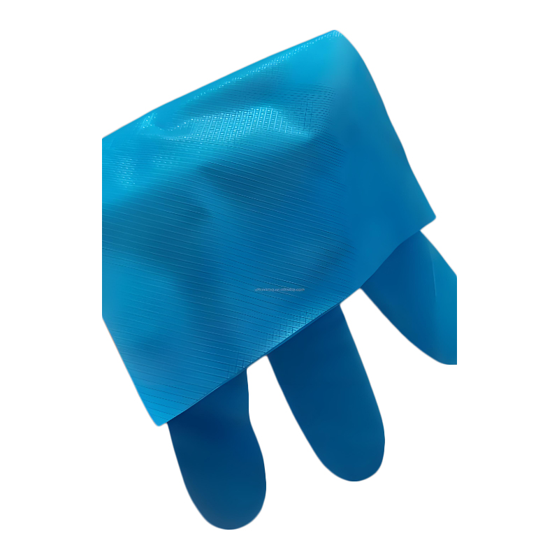 ถุงมือกันสารเคมี สีฟ้า TPE (ลายเพชร) ถุงมือกันสารเคมี สีฟ้า TPE (ลายเพชร)