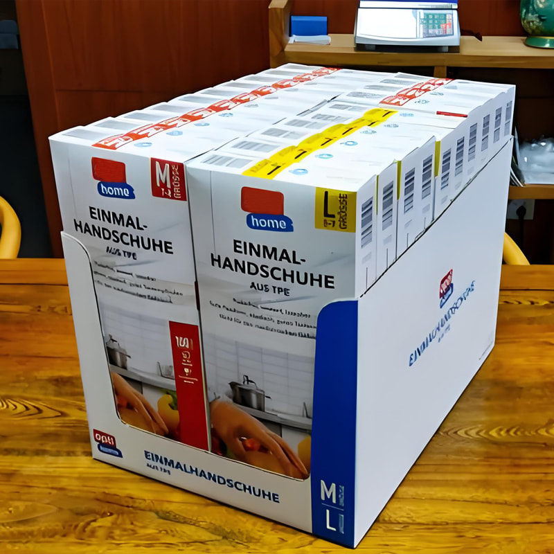 ถุงมือ TPE สีขาวนวลและเป็นมิตรกับสิ่งแวดล้อม (ลายจุด) ถุงมือ TPE สีขาวนวลและเป็นมิตรกับสิ่งแวดล้อม (ลายจุด)