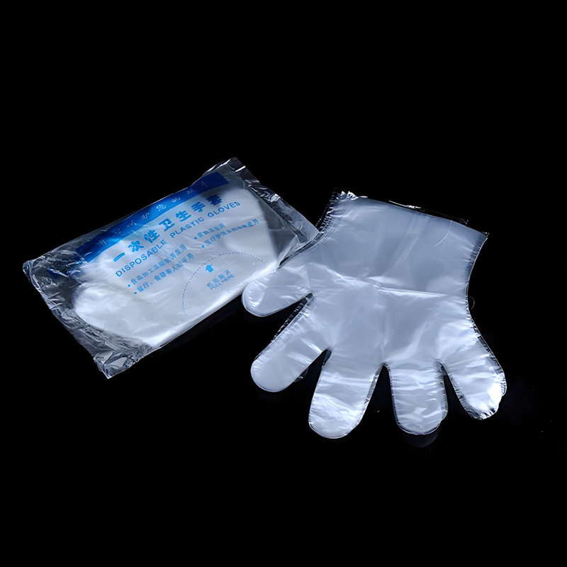 ถุงมือ HDPE สีขาวนวลกันน้ำและกันน้ำมัน ถุงมือ HDPE สีขาวนวลกันน้ำและกันน้ำมัน