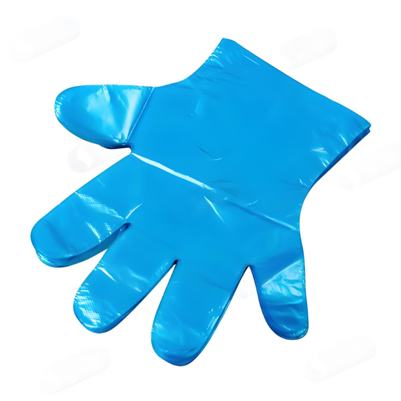 ถุงมือ HDPE สีฟ้าป้องกันแบคทีเรีย กรดและด่าง