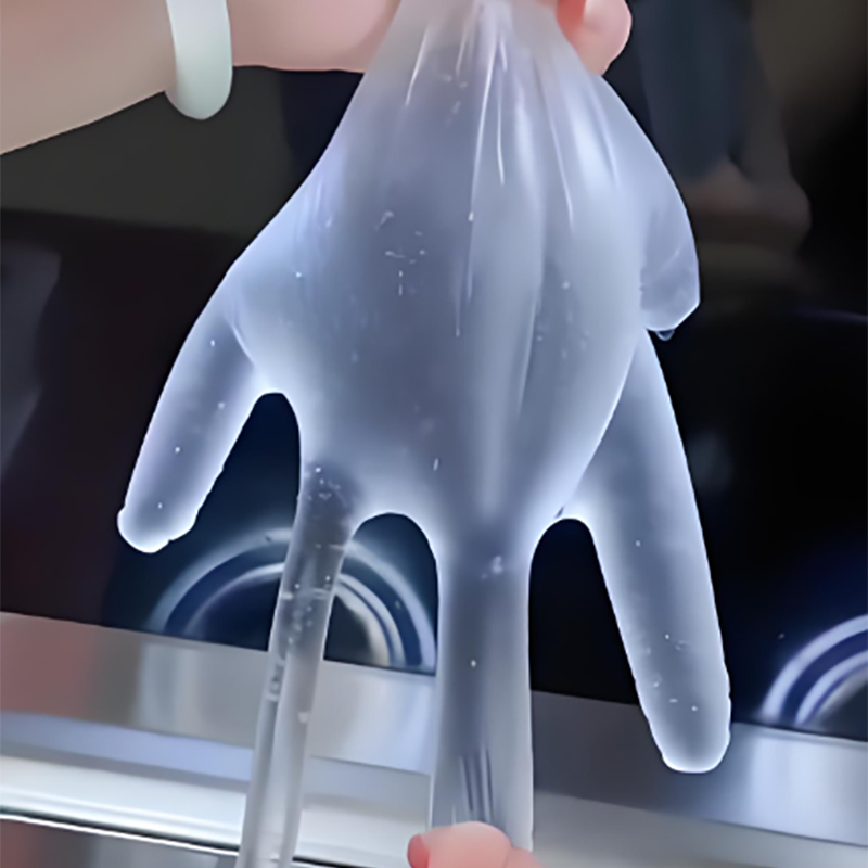 ถุงมือ TPE สีขาวนวลที่เป็นมิตรกับสิ่งแวดล้อมและอ่อนนุ่ม (พื้นผิวด้าน) ถุงมือ TPE สีขาวนวลที่เป็นมิตรกับสิ่งแวดล้อมและอ่อนนุ่ม (พื้นผิวด้าน)
